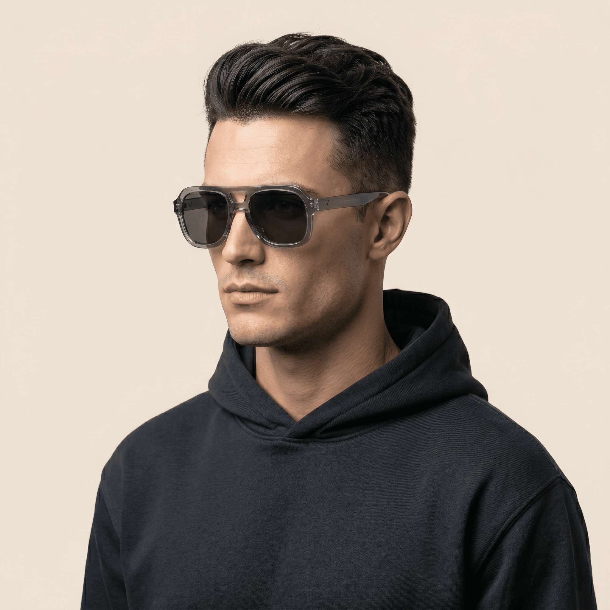 Grey Aviator Sunglasses for Men