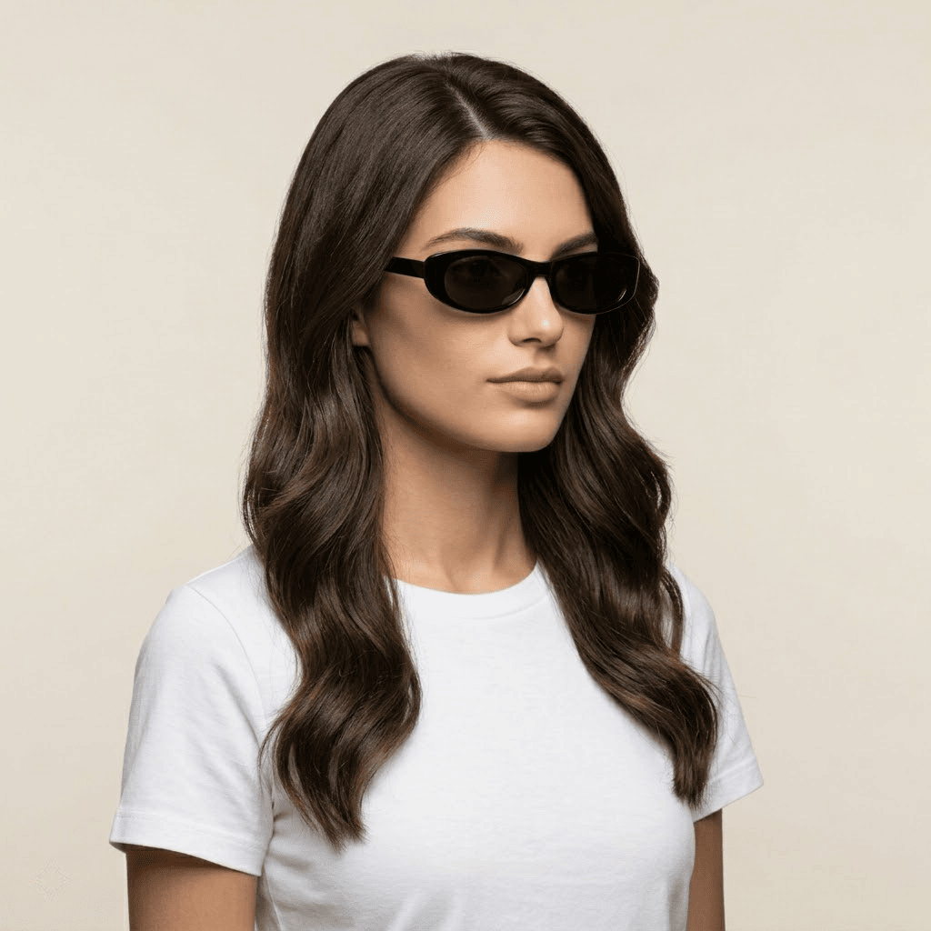 Black Aviator Sunglasses for Women