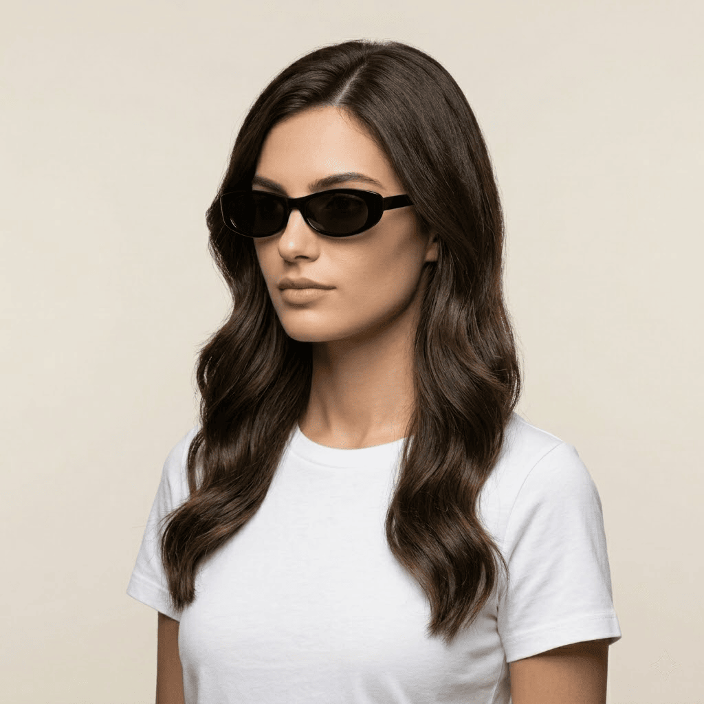 Black Aviator Sunglasses for Women