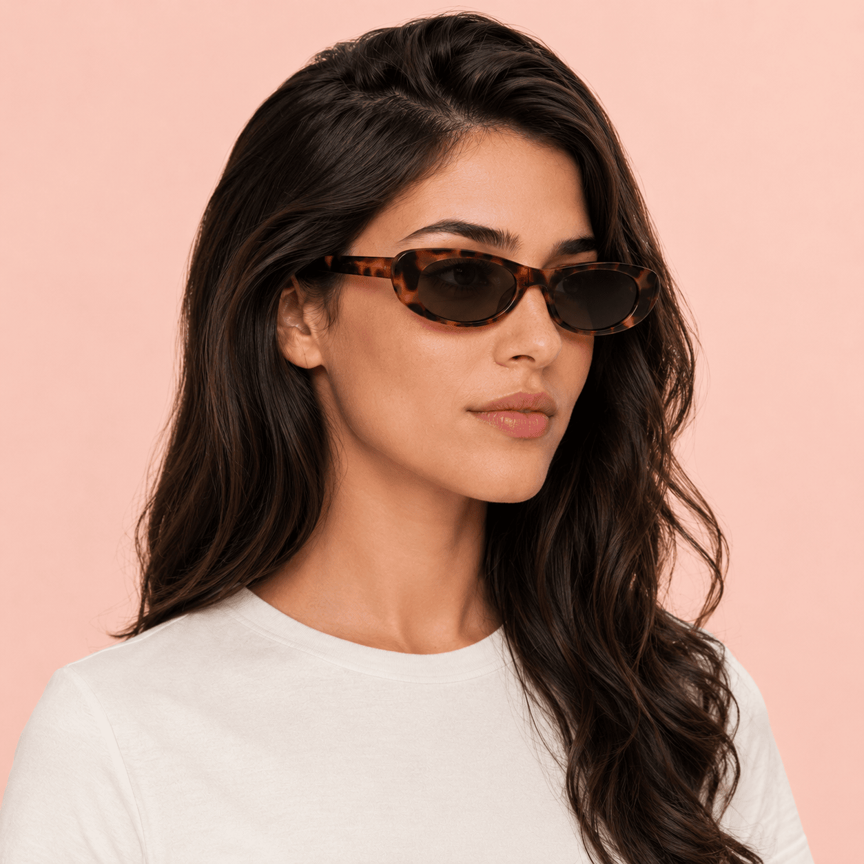 Brown Oval Sunglasses for Women