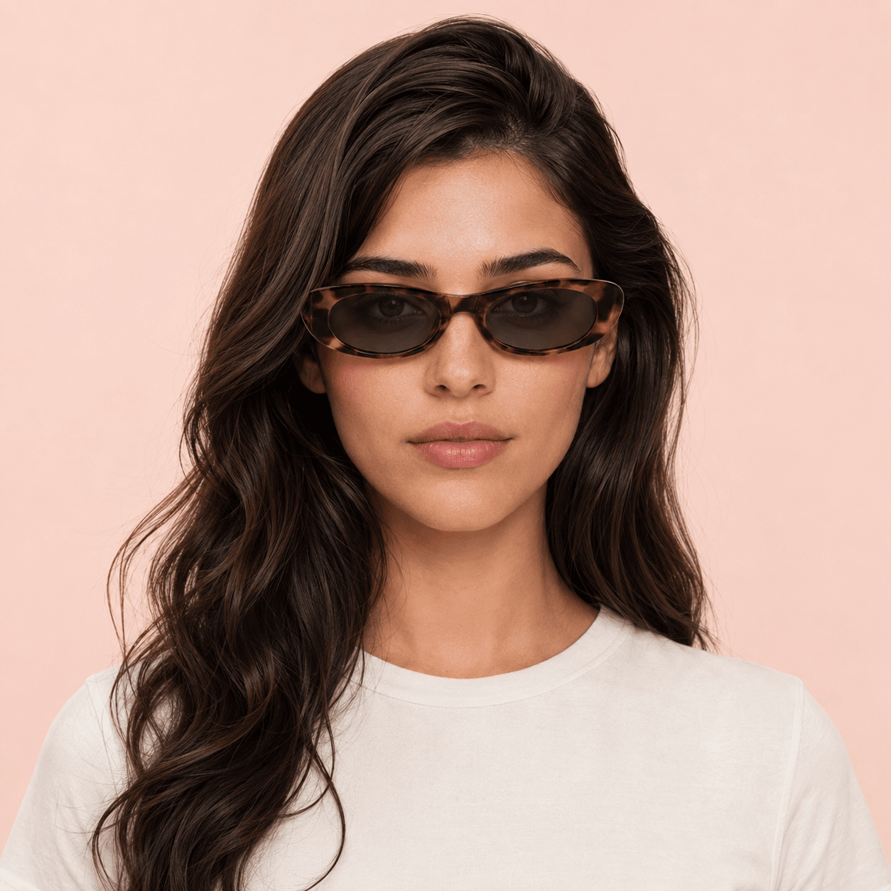 Brown Oval Sunglasses for Women