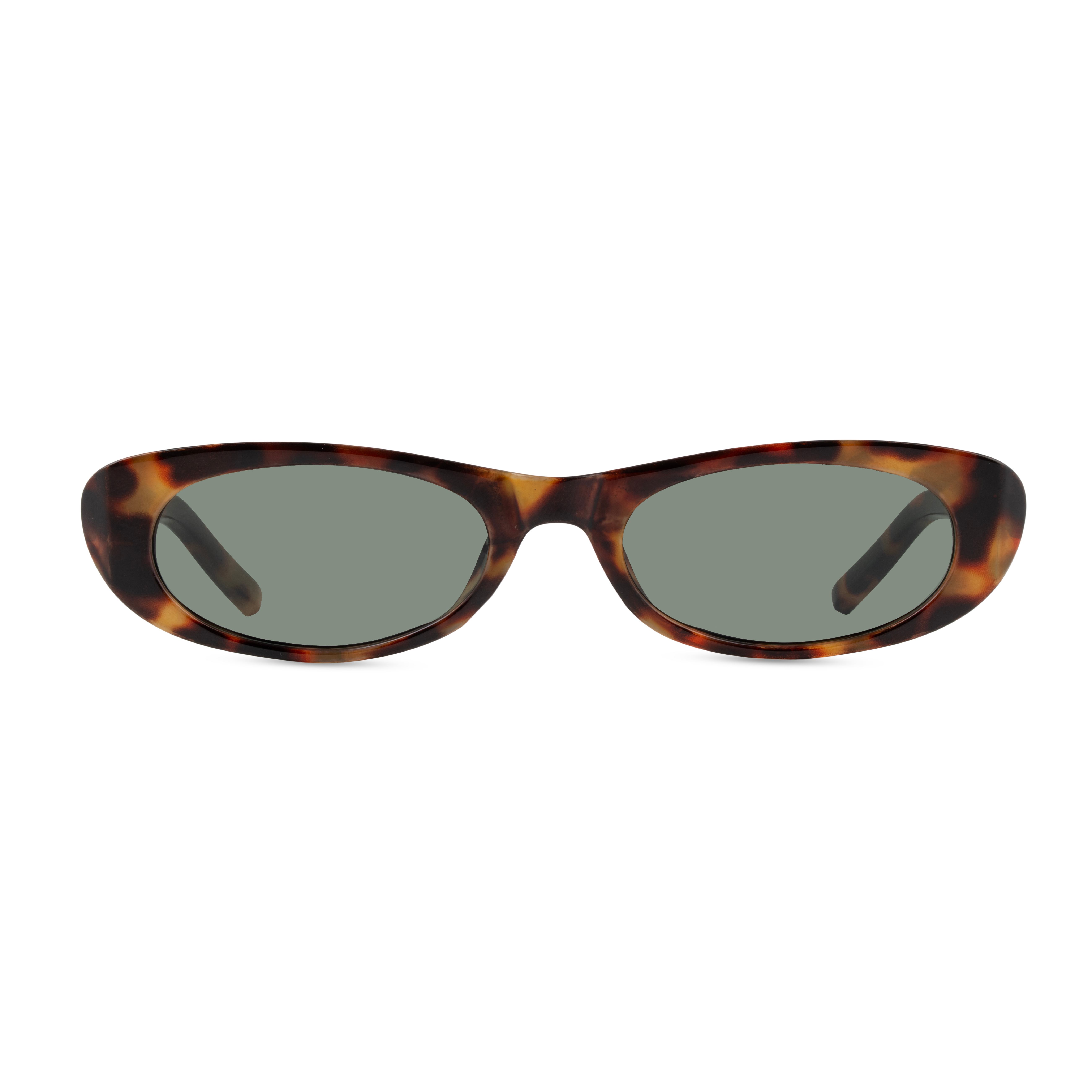 Brown Oval Sunglasses for Women