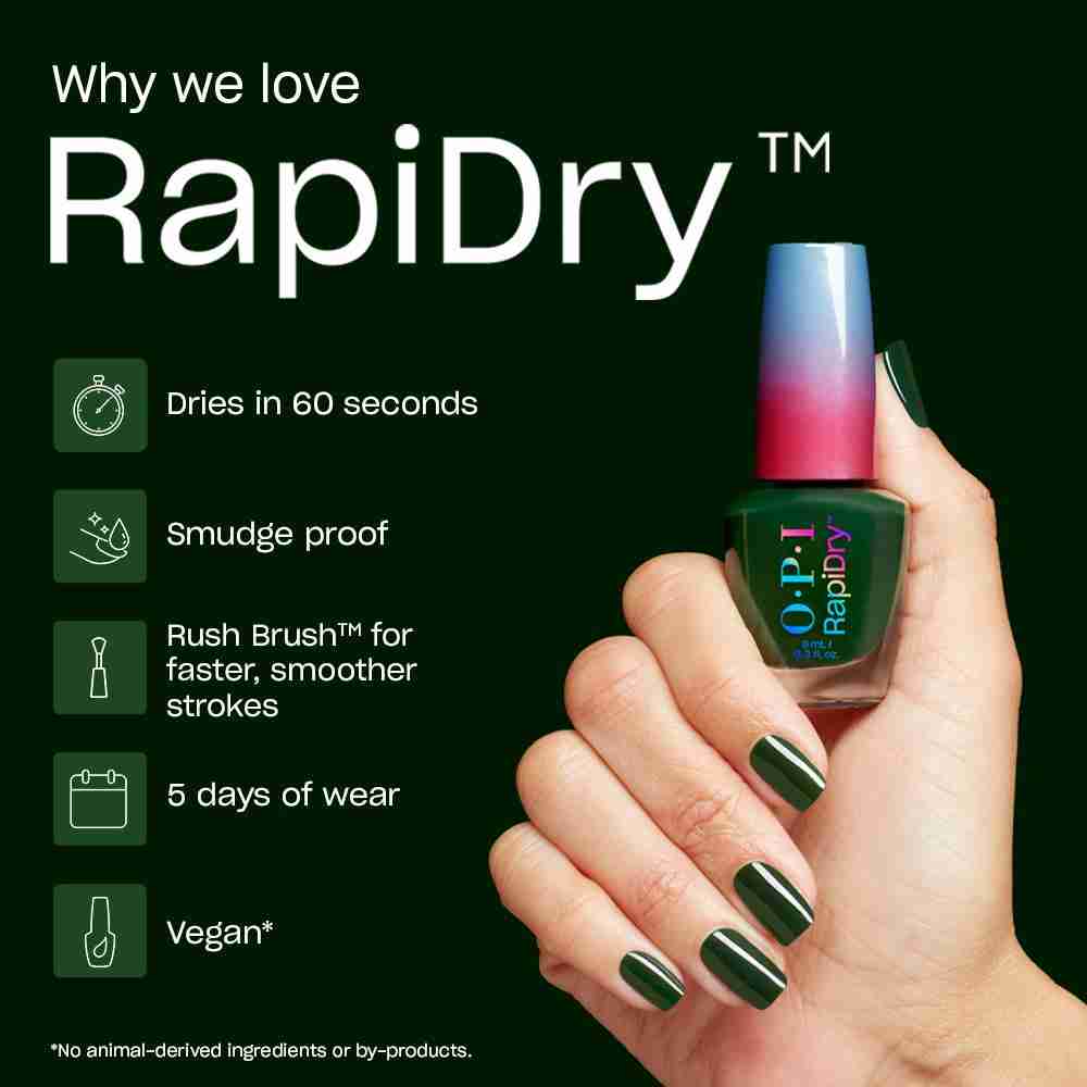 RapiDry Quick-Dry Nail Polish • Fir Surely Fast