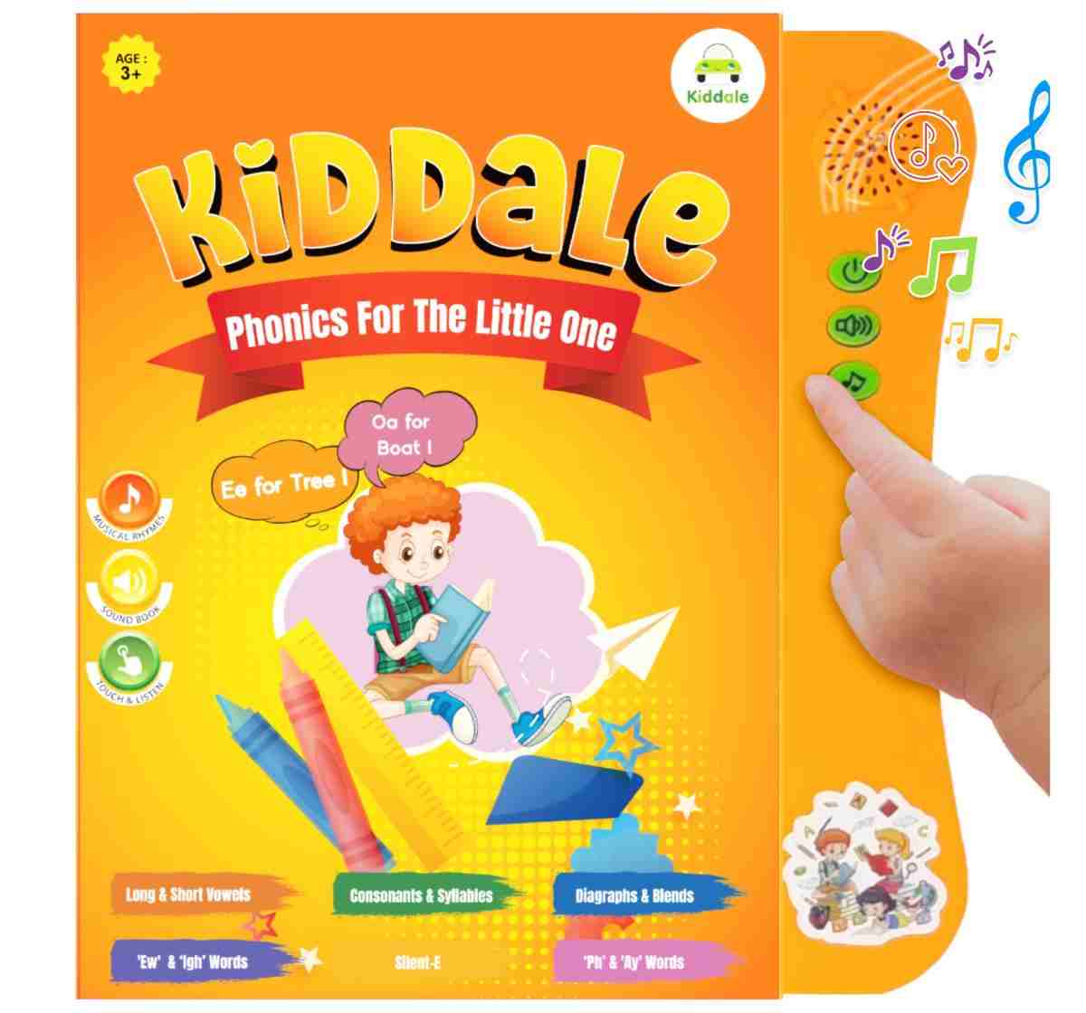 Kiddale Phonics Learning Musical Sound Book for Kids, Multicolor,2 to 5 Years