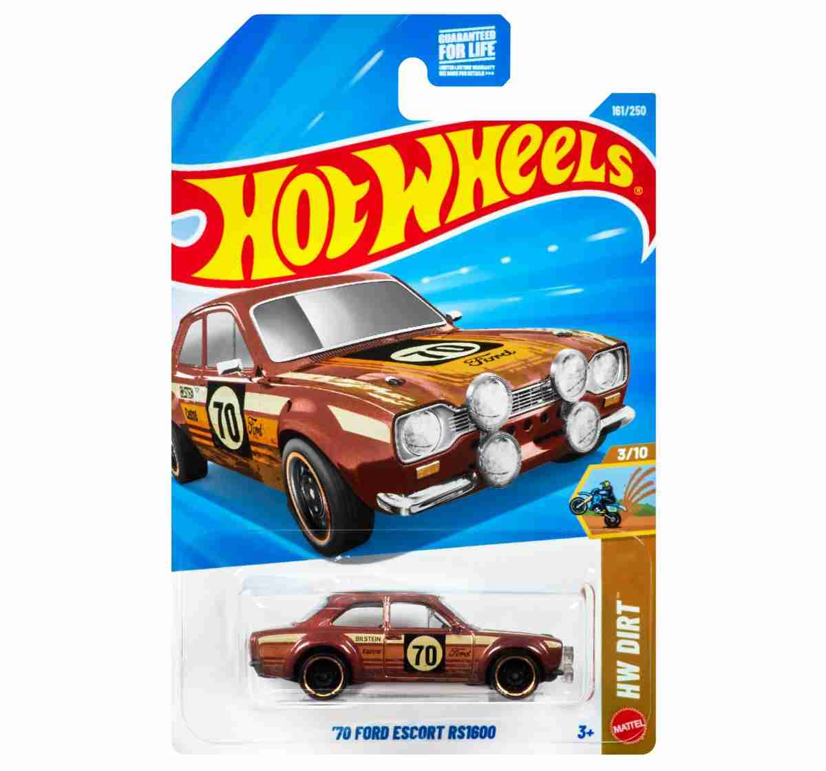 Hot Wheels 1:64 Diecast '70 Ford Escort Rs1600 Car for Kids 3Y+