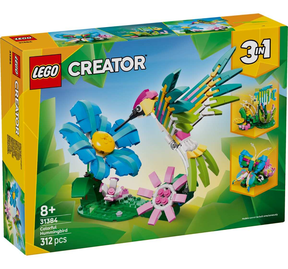 LEGO Creator 3 in 1 Wild Animals: Colorful Hummingbird - Rebuilds