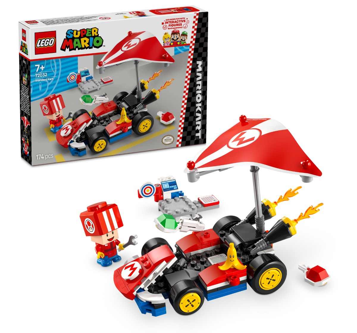 MariO様 LEGO Super Mario: Mario Kart – Standard Kart, Car Toy Playset