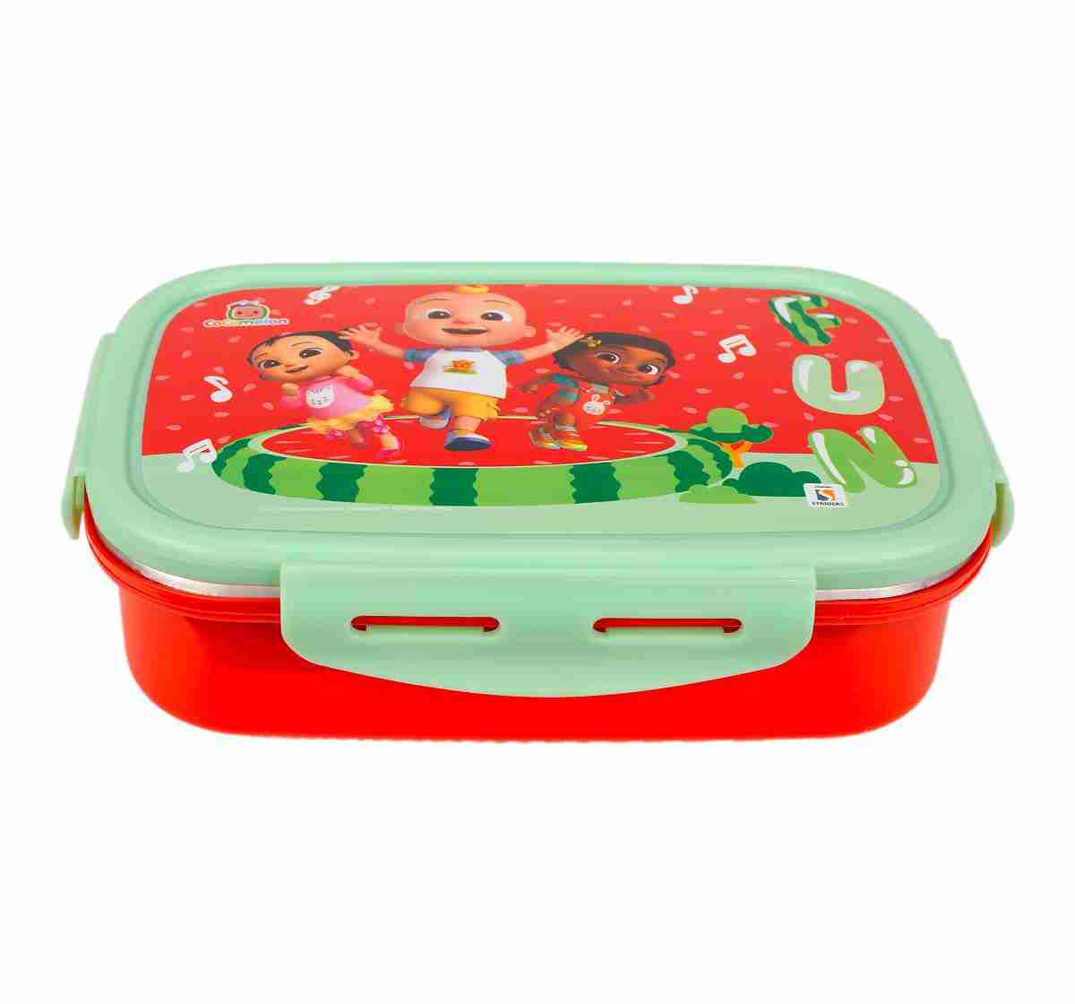 Striders CoCoMelon Single Compartment Lunch box with cutlerys multicolor 310Ml Lunch Box Lunch Box for Kids 3Y+