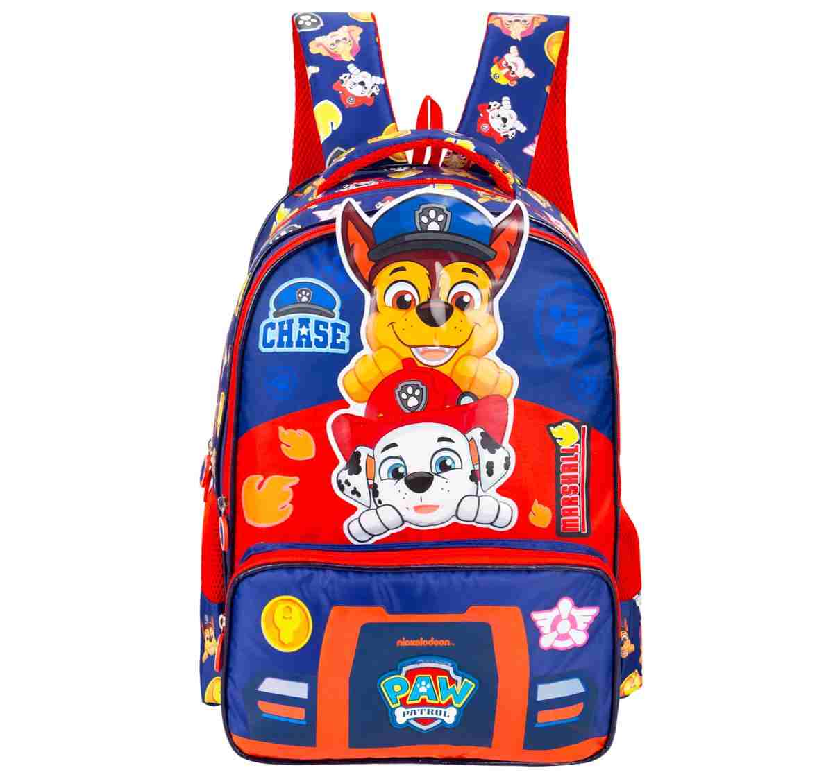 Striders Paw Patrol Blue School Bag for Kids 14 Inch Backpack with Adjustable Straps, Spacious Compartments for Kids 3Y+