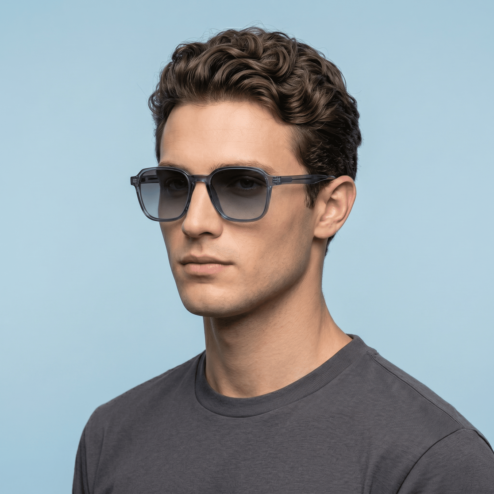Blue Square Sunglasses for Men