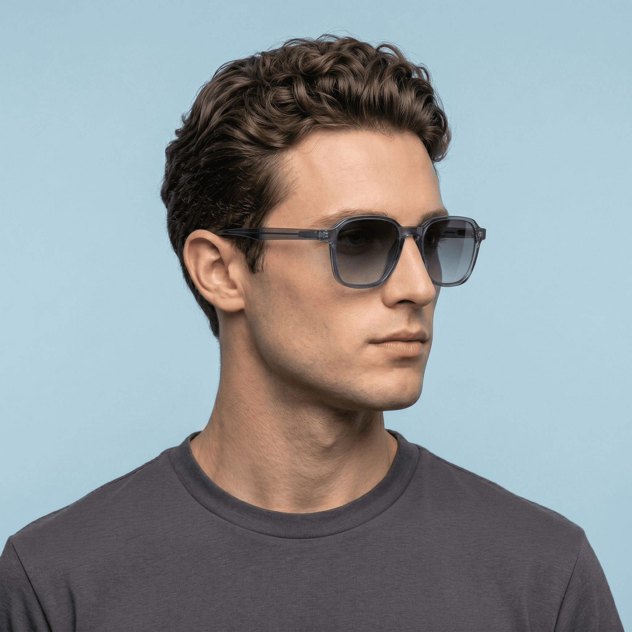 Blue Square Sunglasses for Men