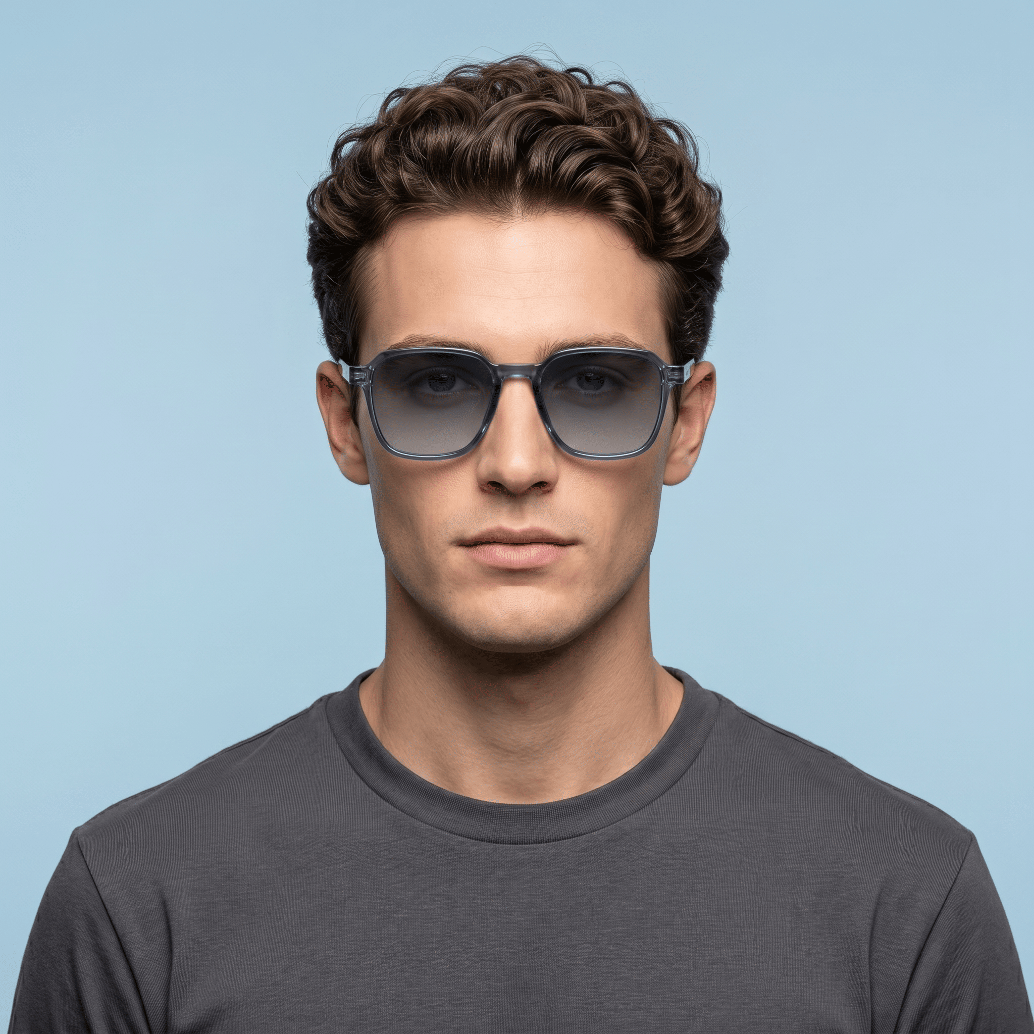 Blue Square Sunglasses for Men