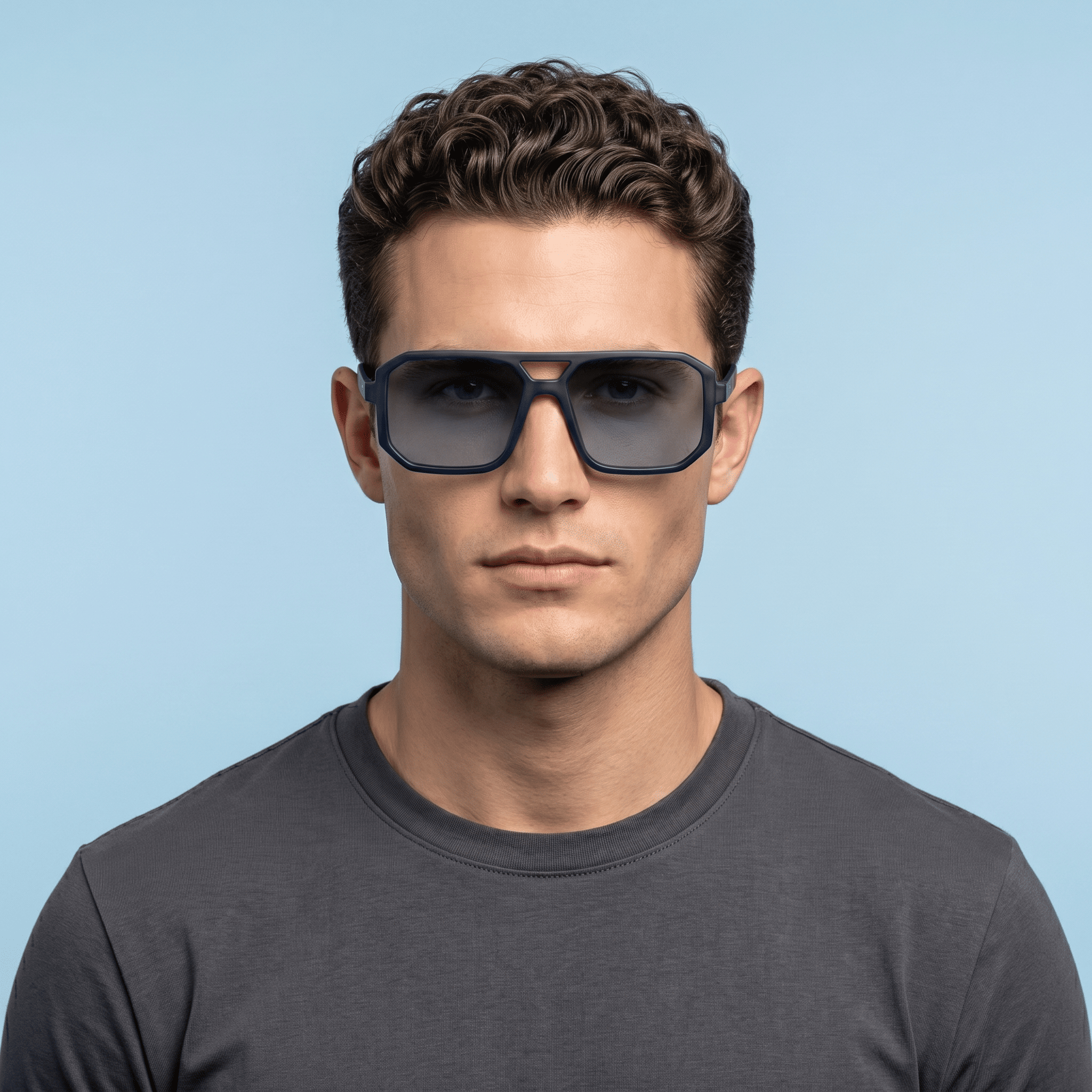 Blue Square Sunglasses for Men