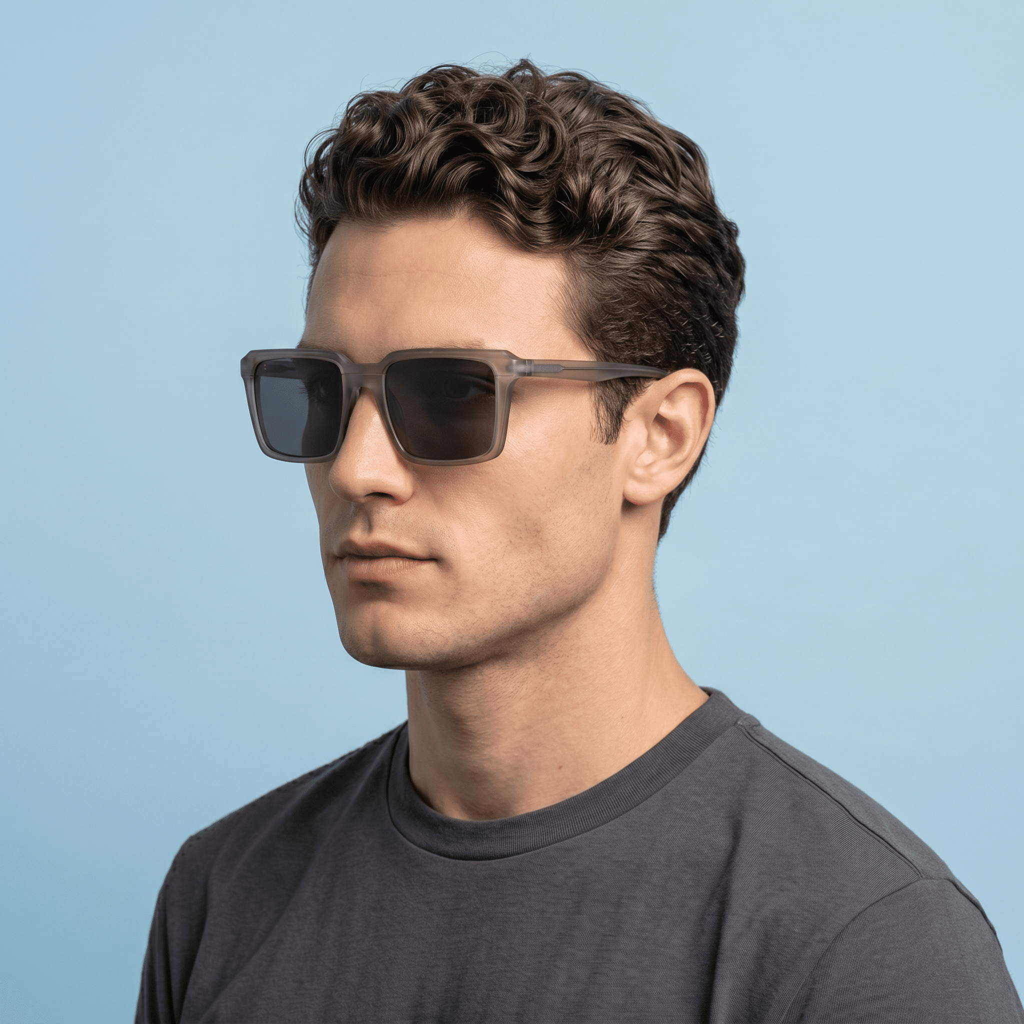 Grey Square Sunglasses for Men
