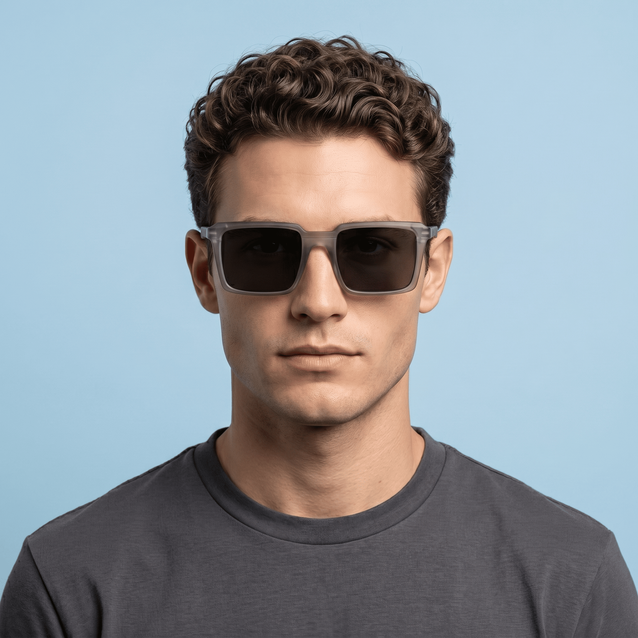 Grey Square Sunglasses for Men