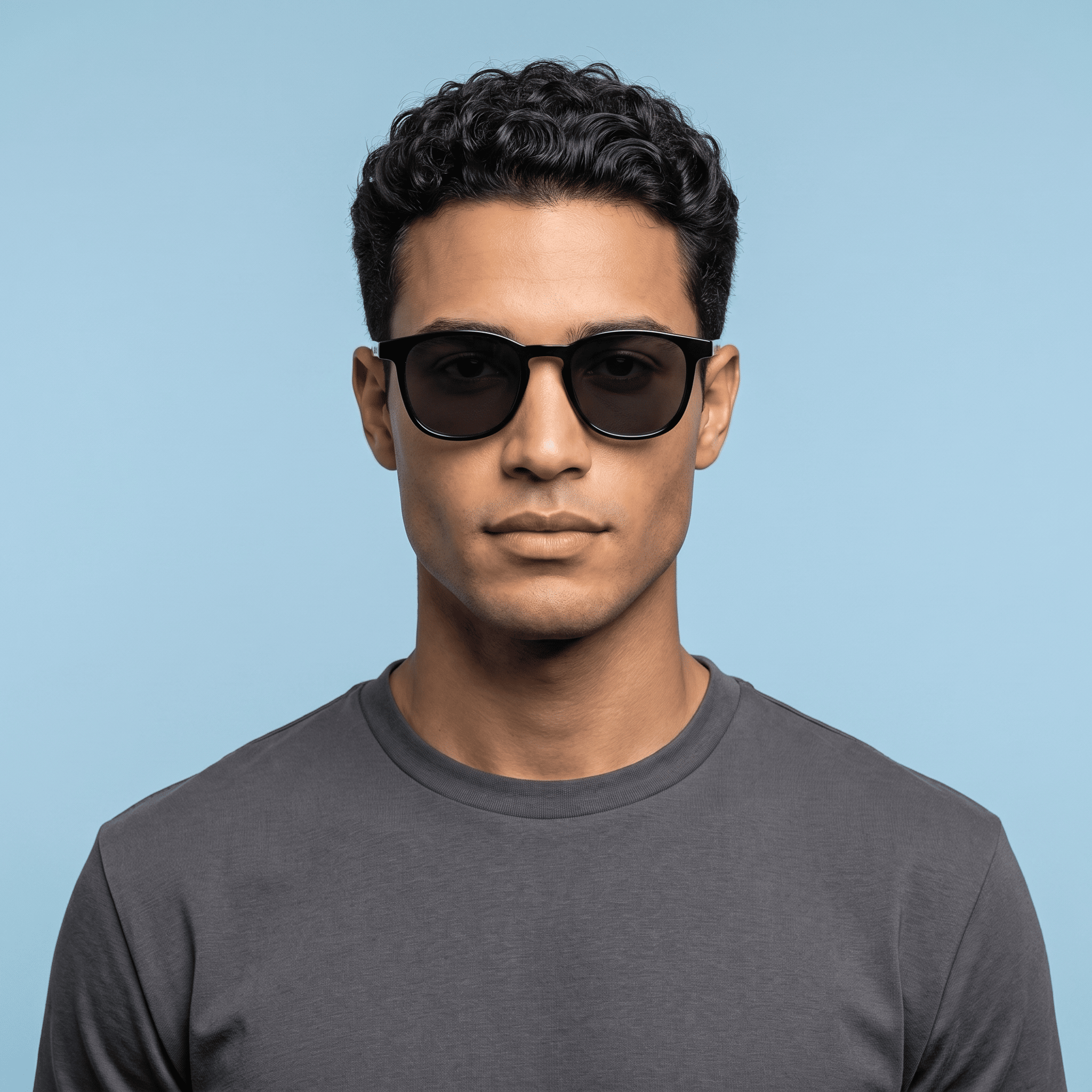 Black Square Sunglasses for Men