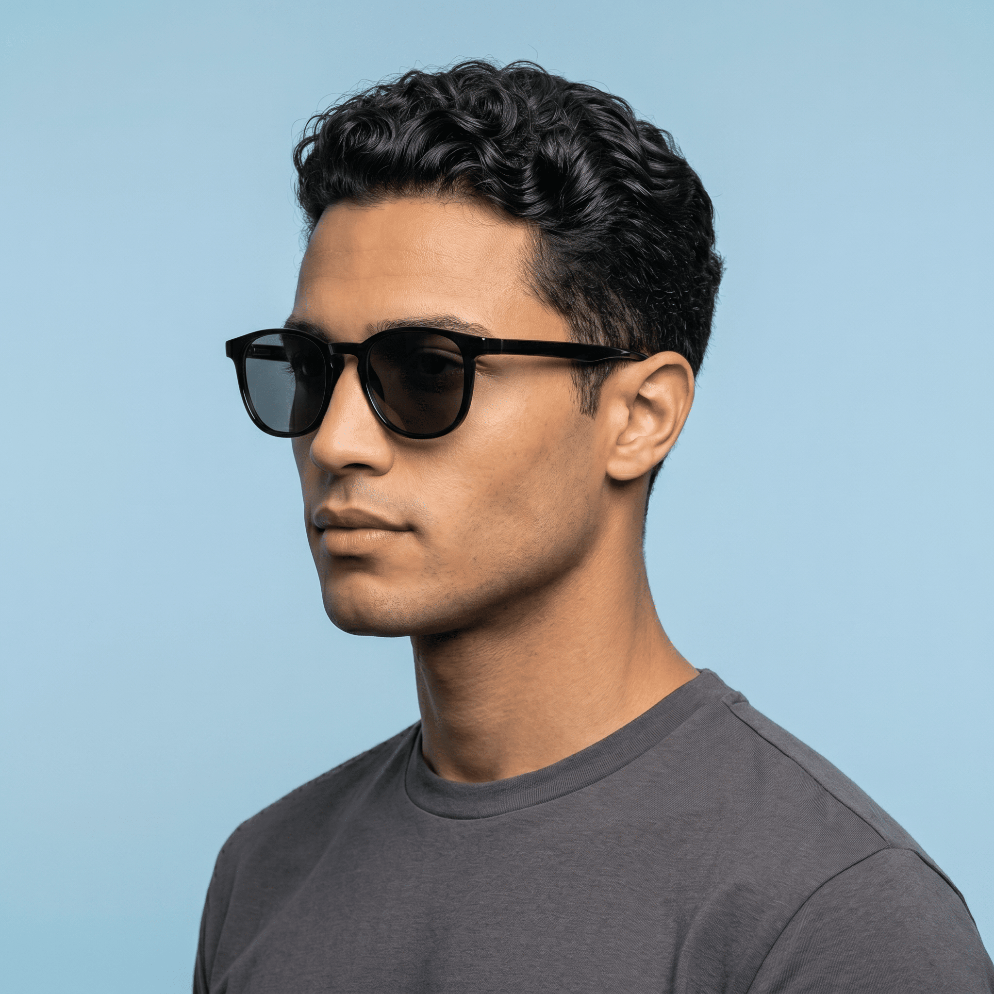 Black Square Sunglasses for Men