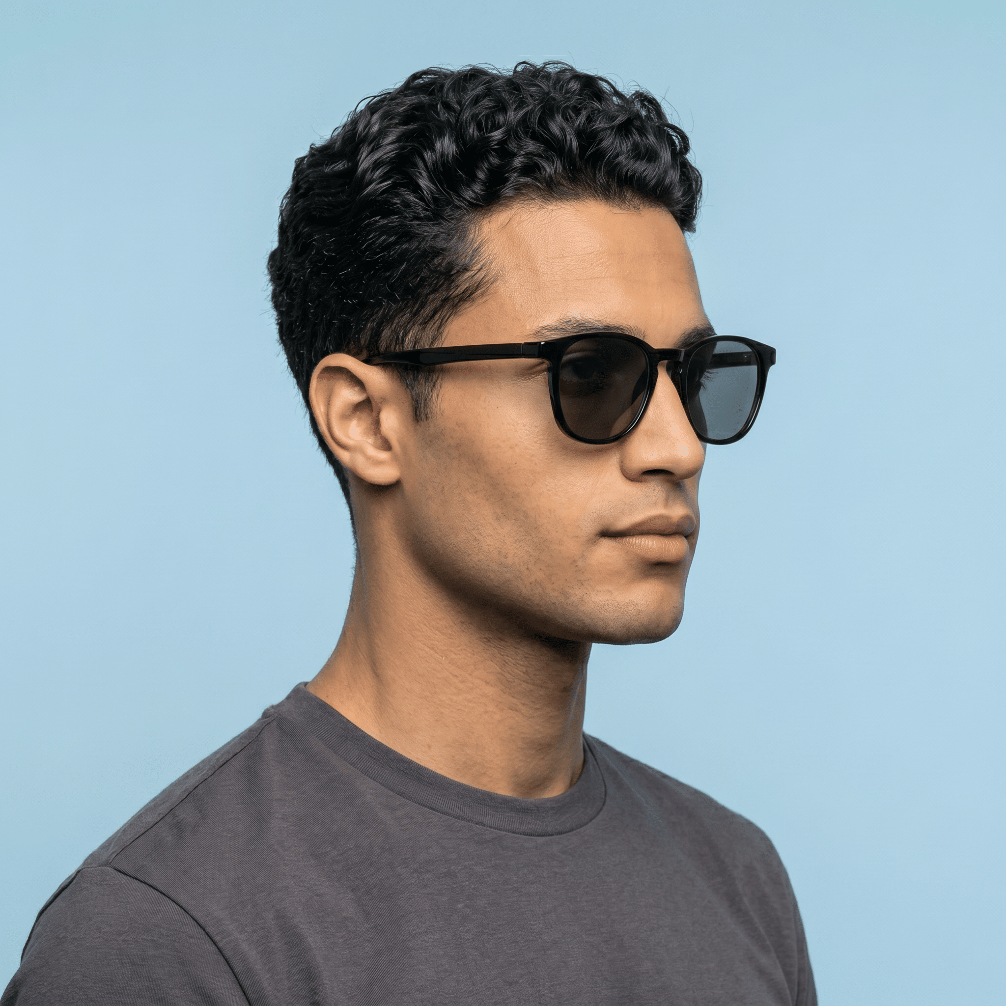 Black Square Sunglasses for Men