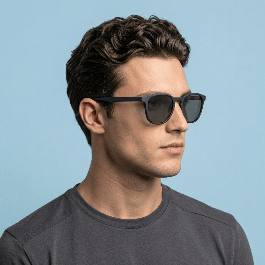 Purple Panto Sunglasses for Men