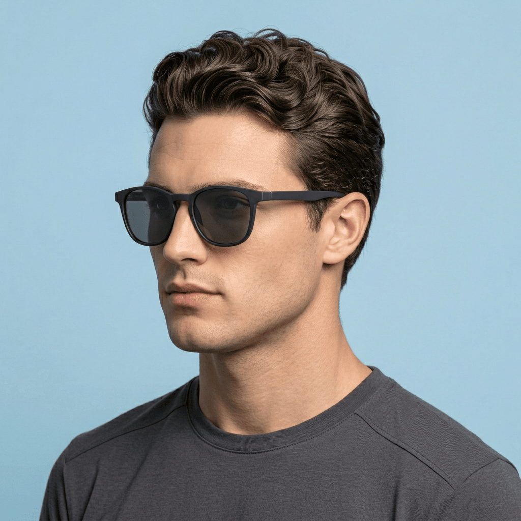 Purple Panto Sunglasses for Men