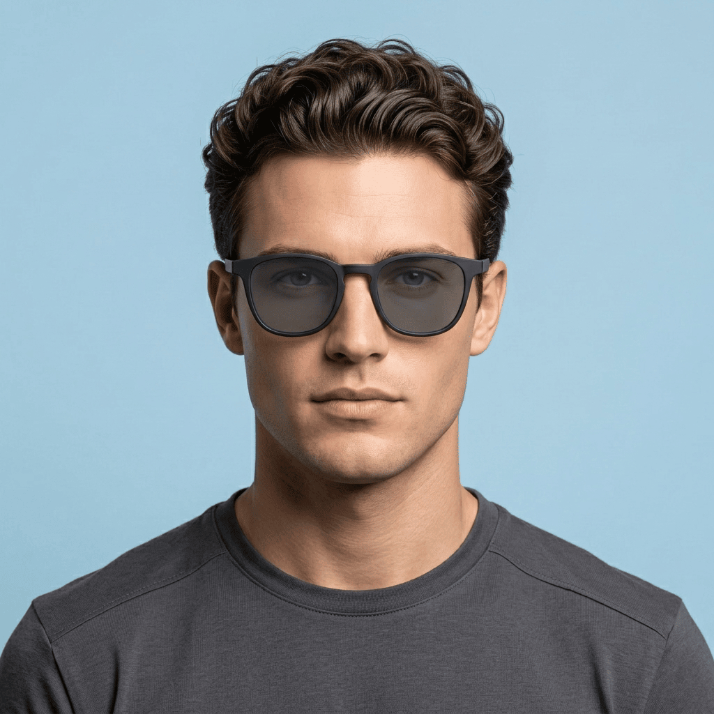 Purple Panto Sunglasses for Men