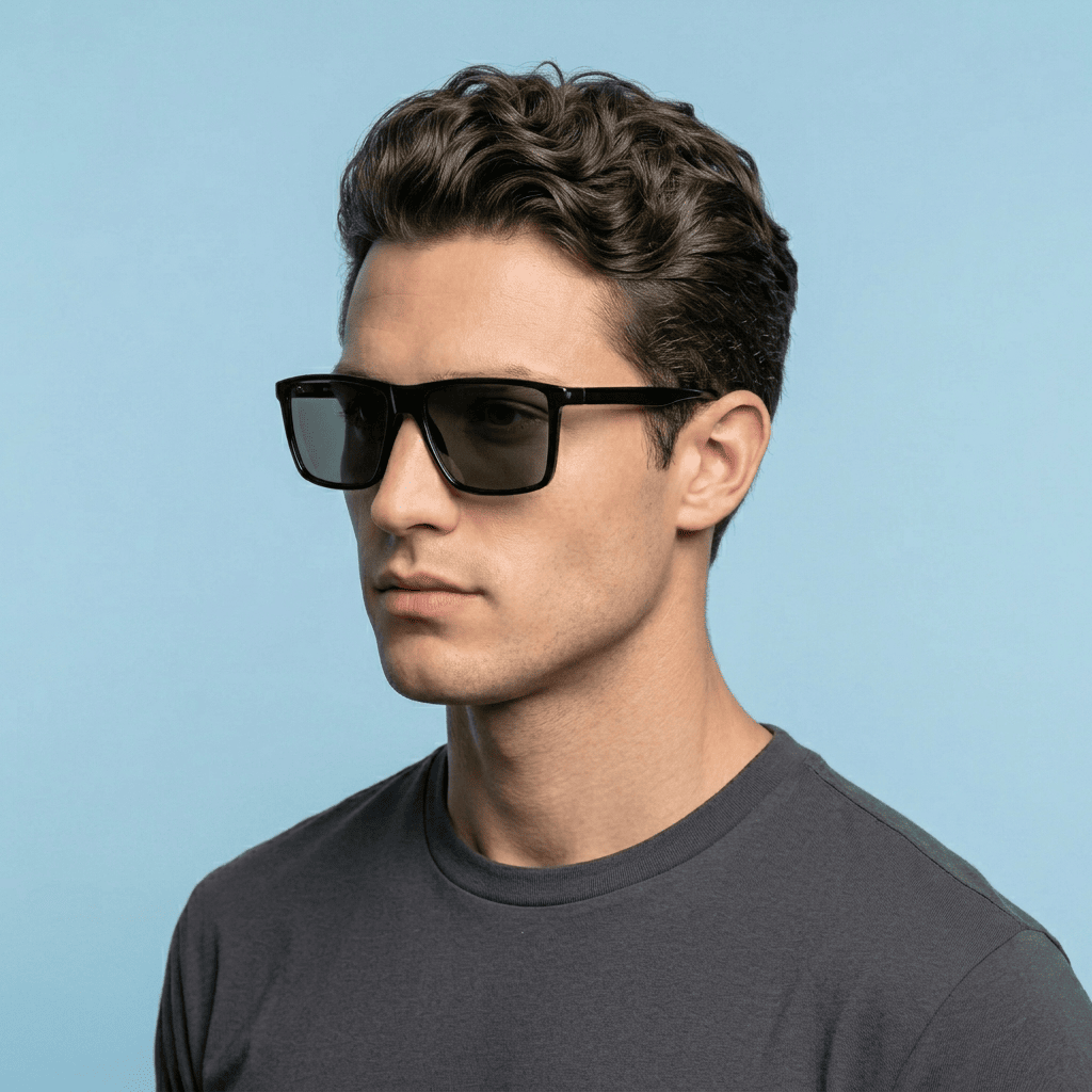 Black Panto Sunglasses for Men