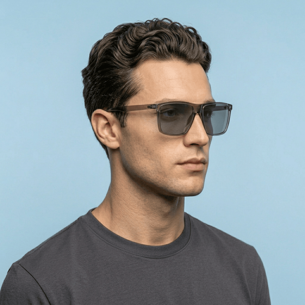 Green Rectangle Sunglasses for Men