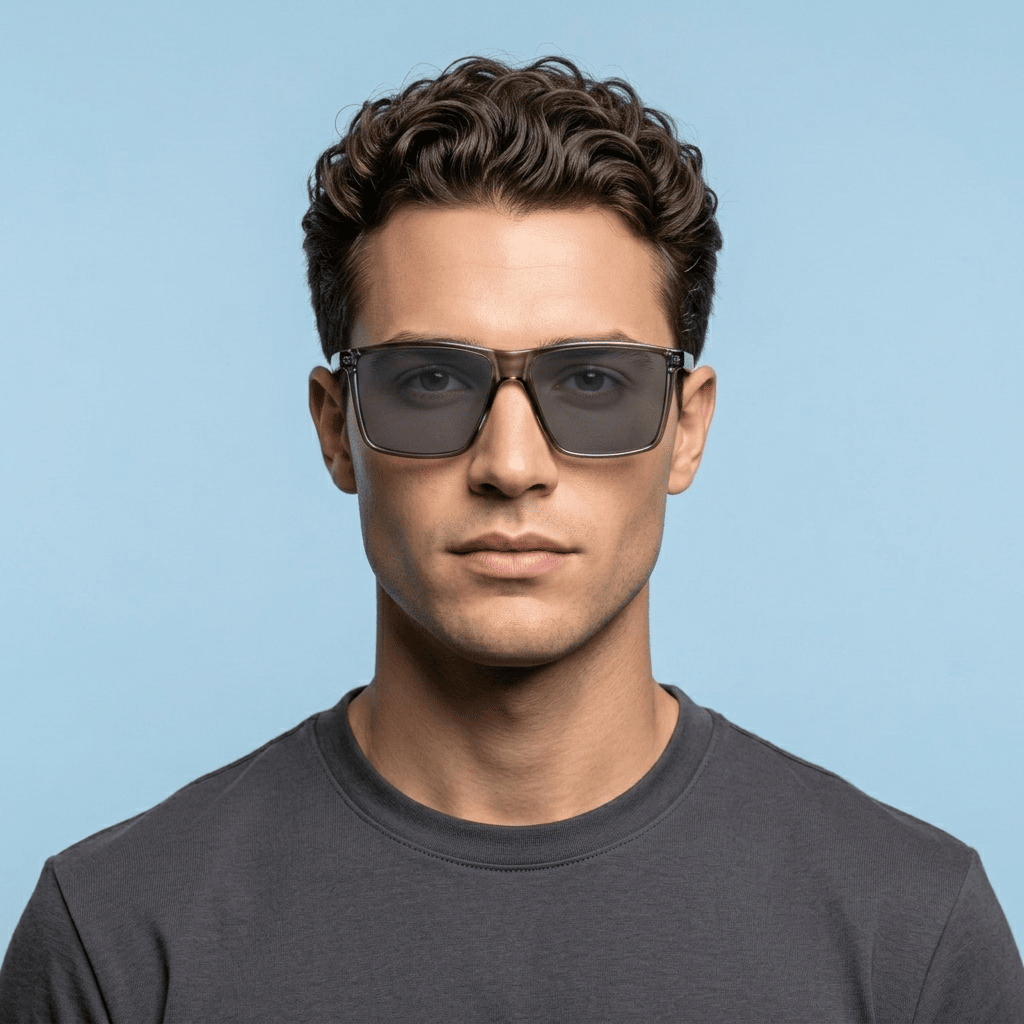 Green Rectangle Sunglasses for Men