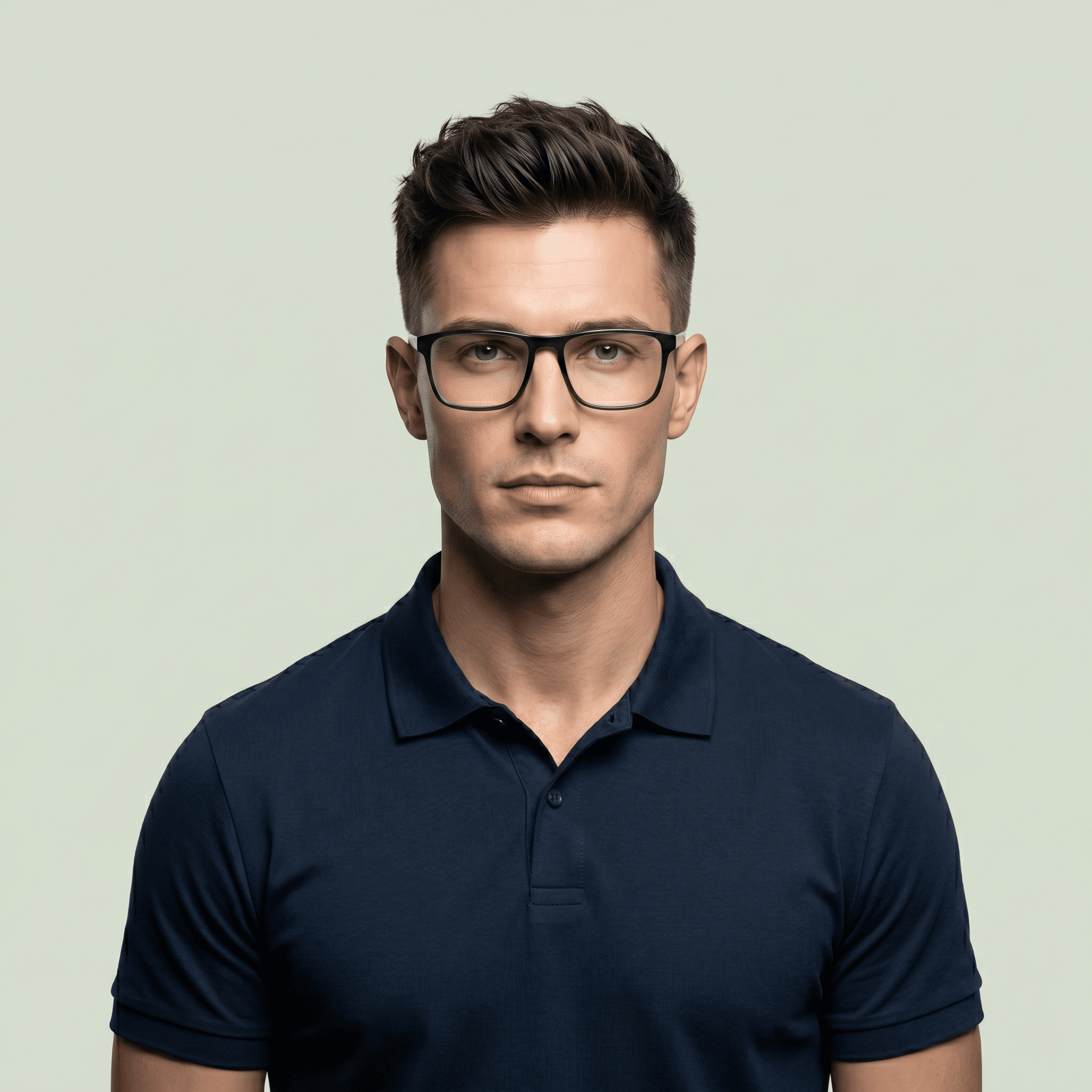 Green Square Frames for Men