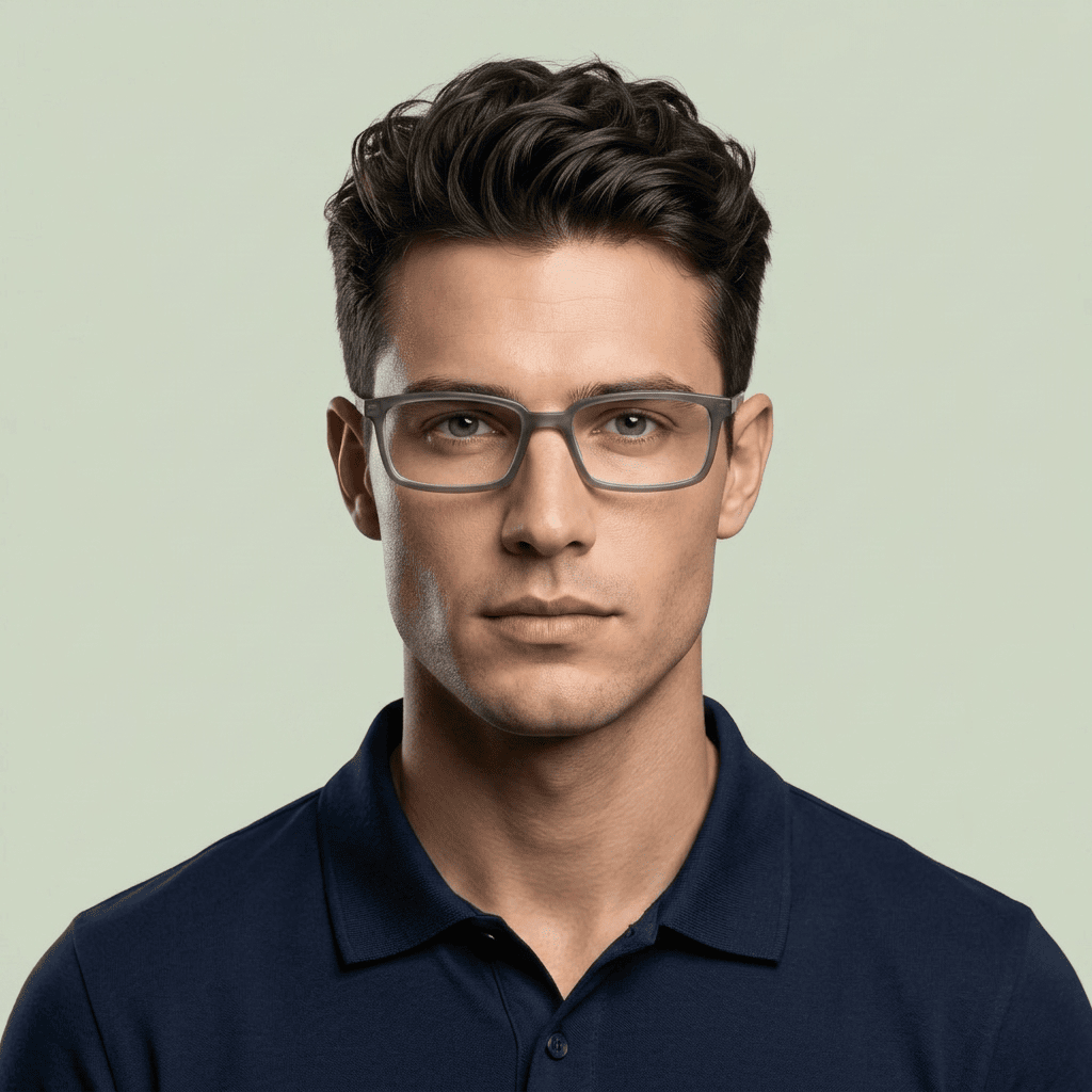 Grey Cat Eye Frames for Men