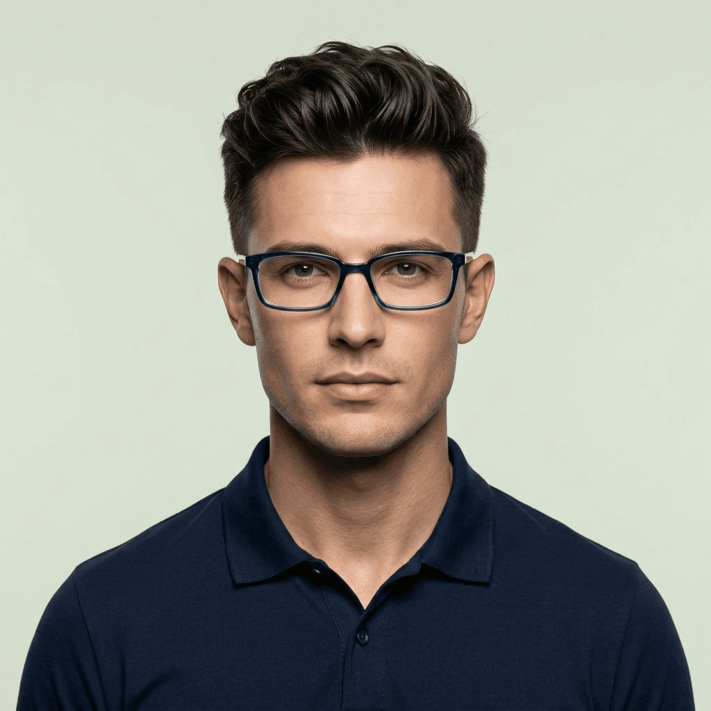 Blue Rectangle Frames for Men