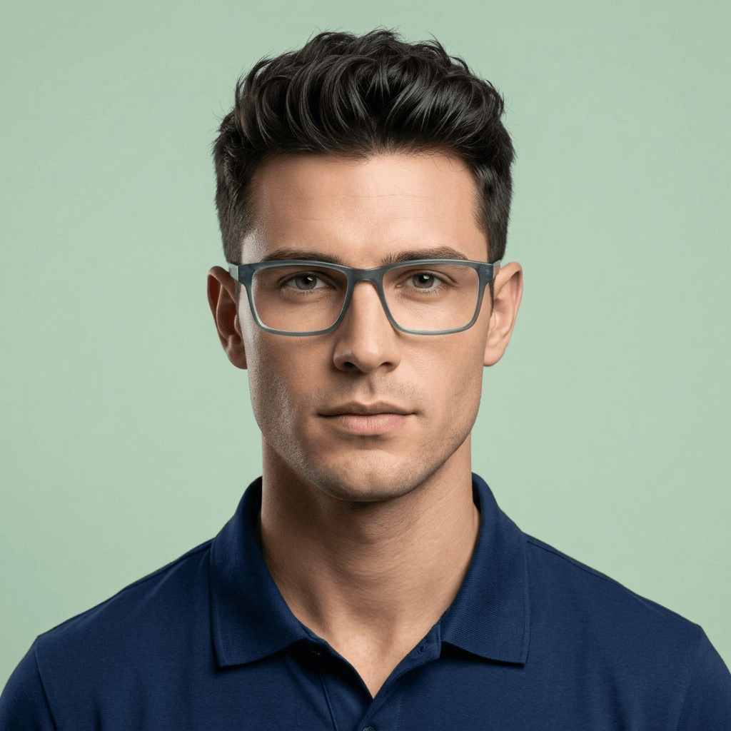 Green Rectangle Frames for Men