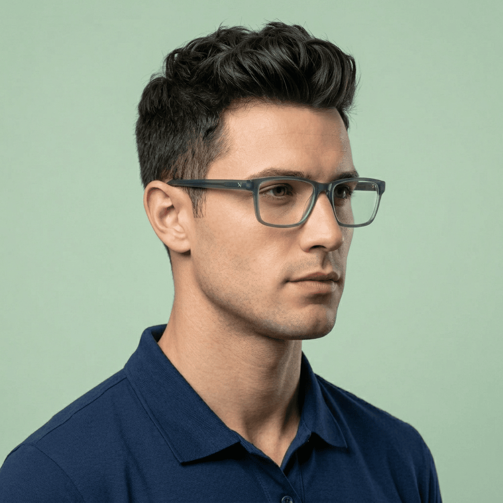 Green Rectangle Frames for Men