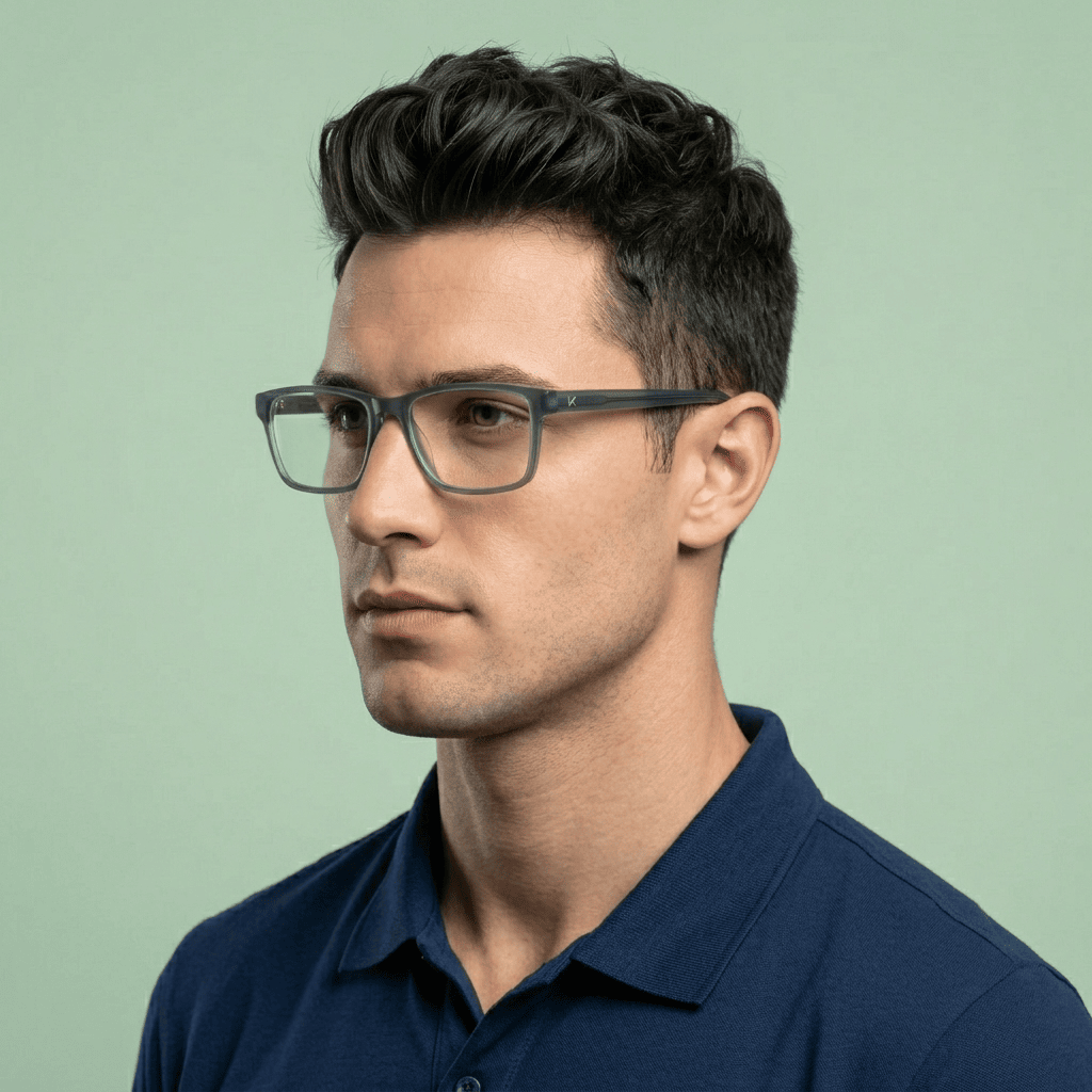 Green Rectangle Frames for Men