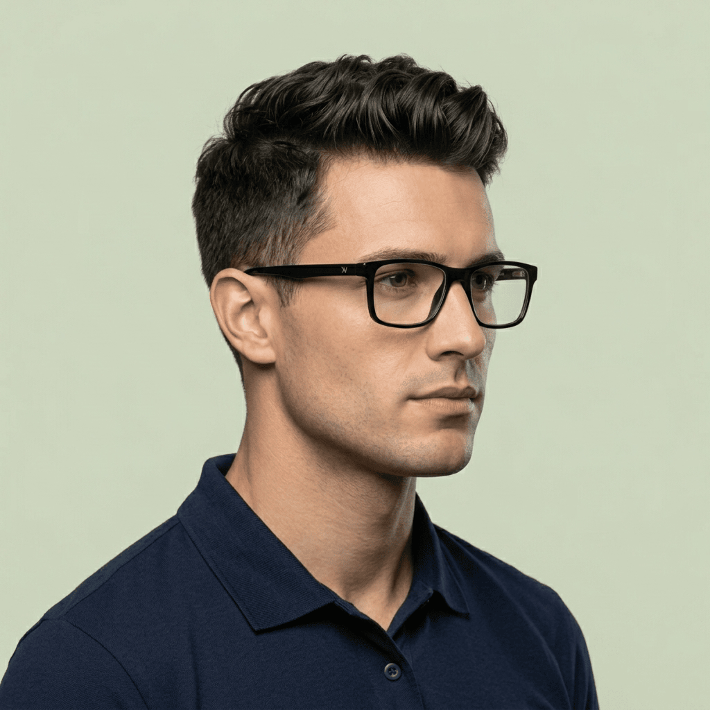 Black Rectangle Frames for Men