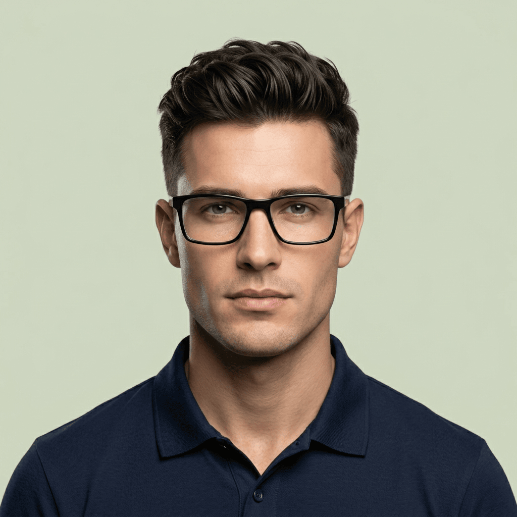 Black Rectangle Frames for Men