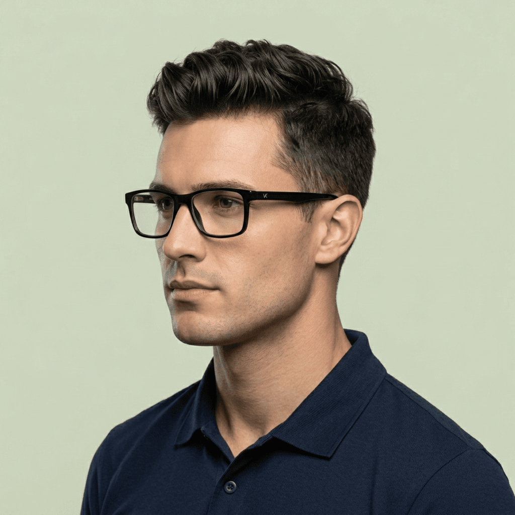 Black Rectangle Frames for Men