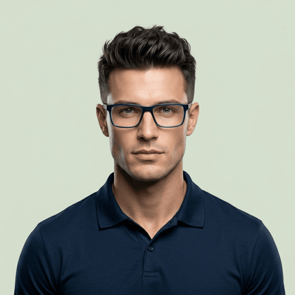 Blue Rectangle Frames for Men