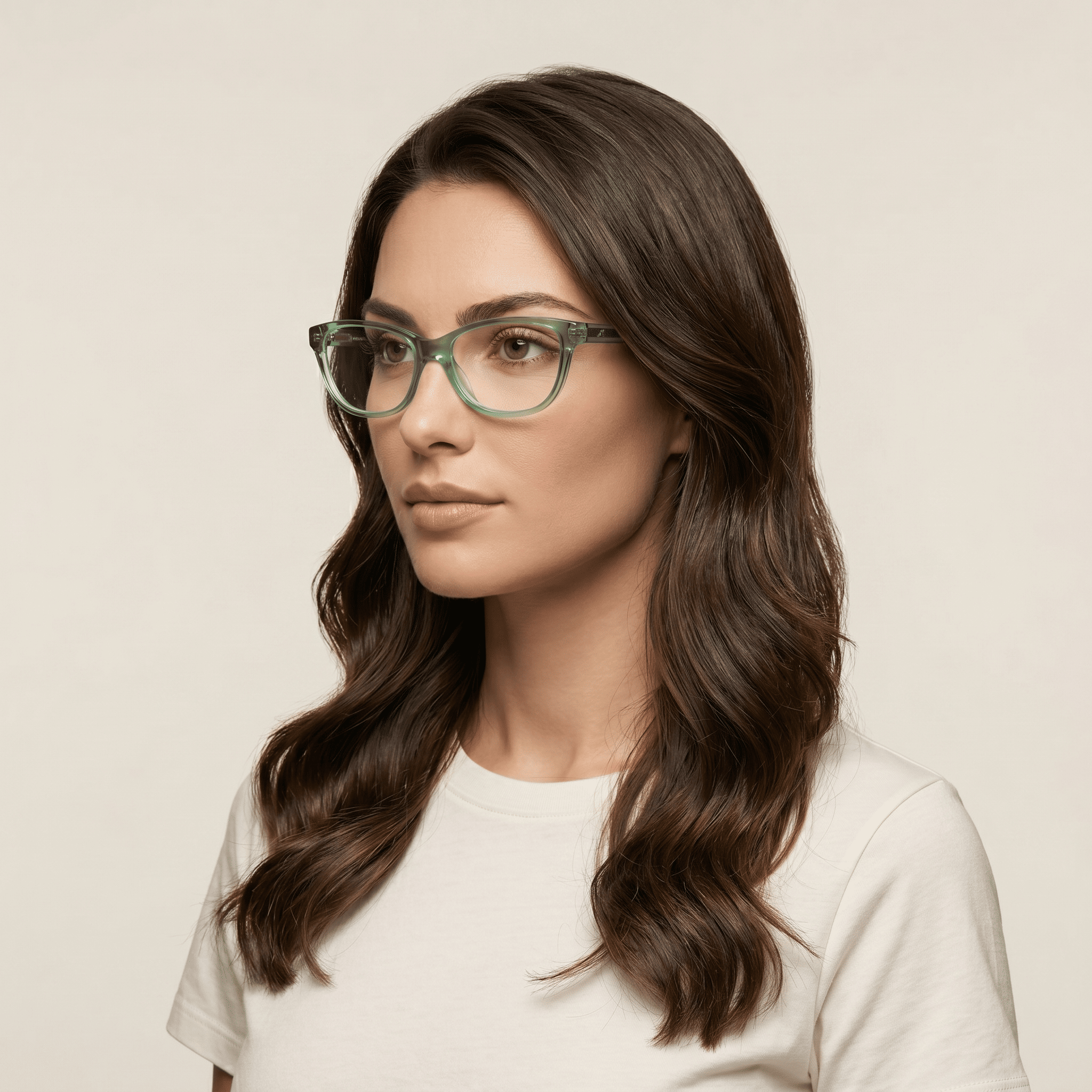 Green Cat Eye Frames for Women