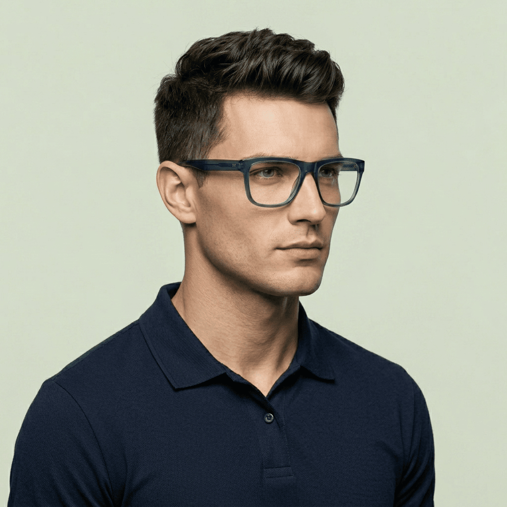 Green Square Frames for Men