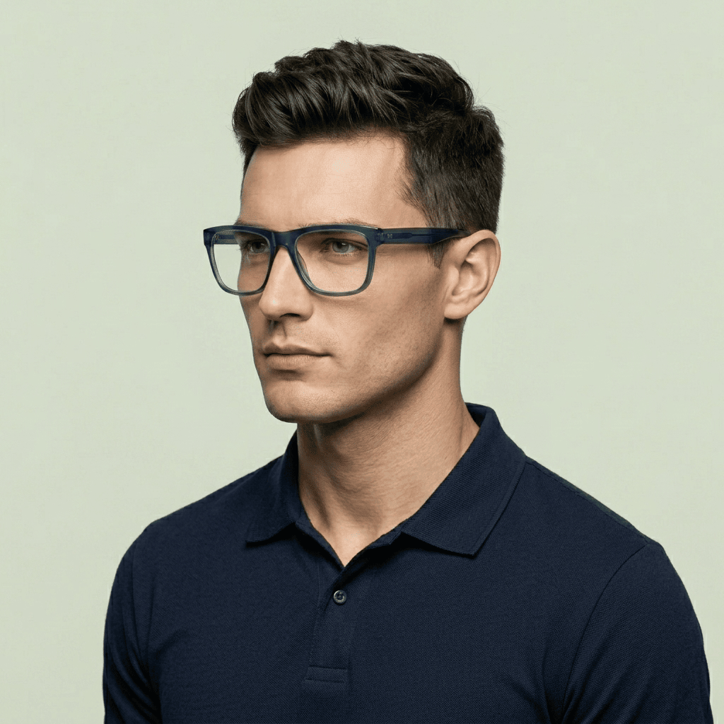 Green Square Frames for Men