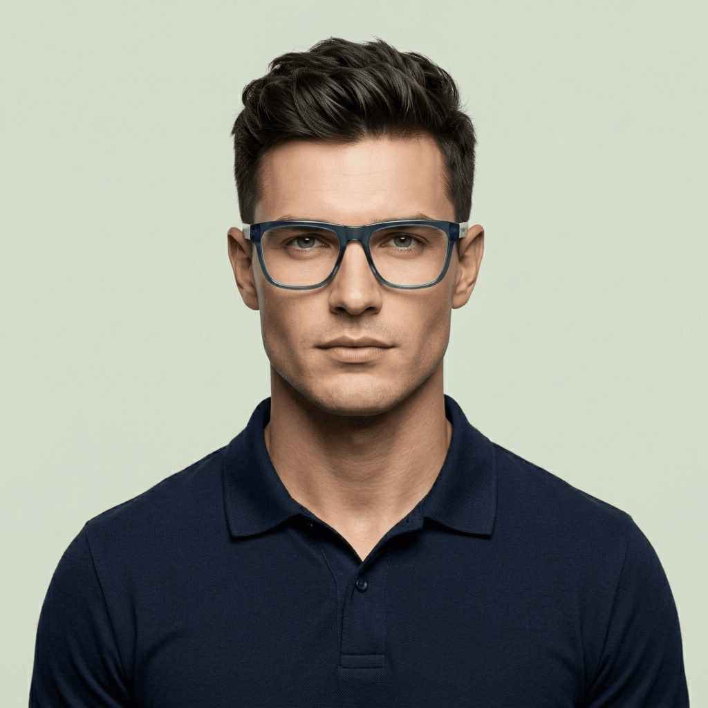 Green Square Frames for Men