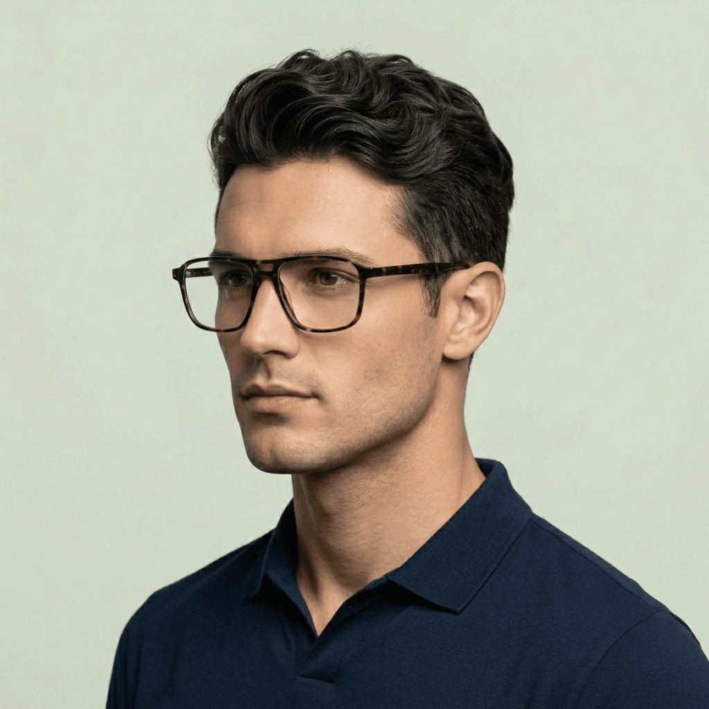 Brown Square Frames for Men