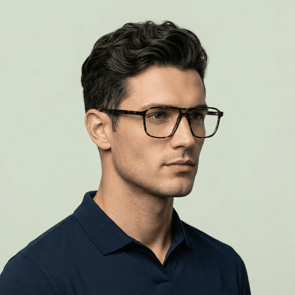 Brown Square Frames for Men