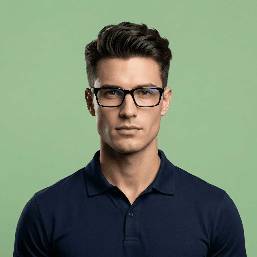 Black Rectangle Frames for Men