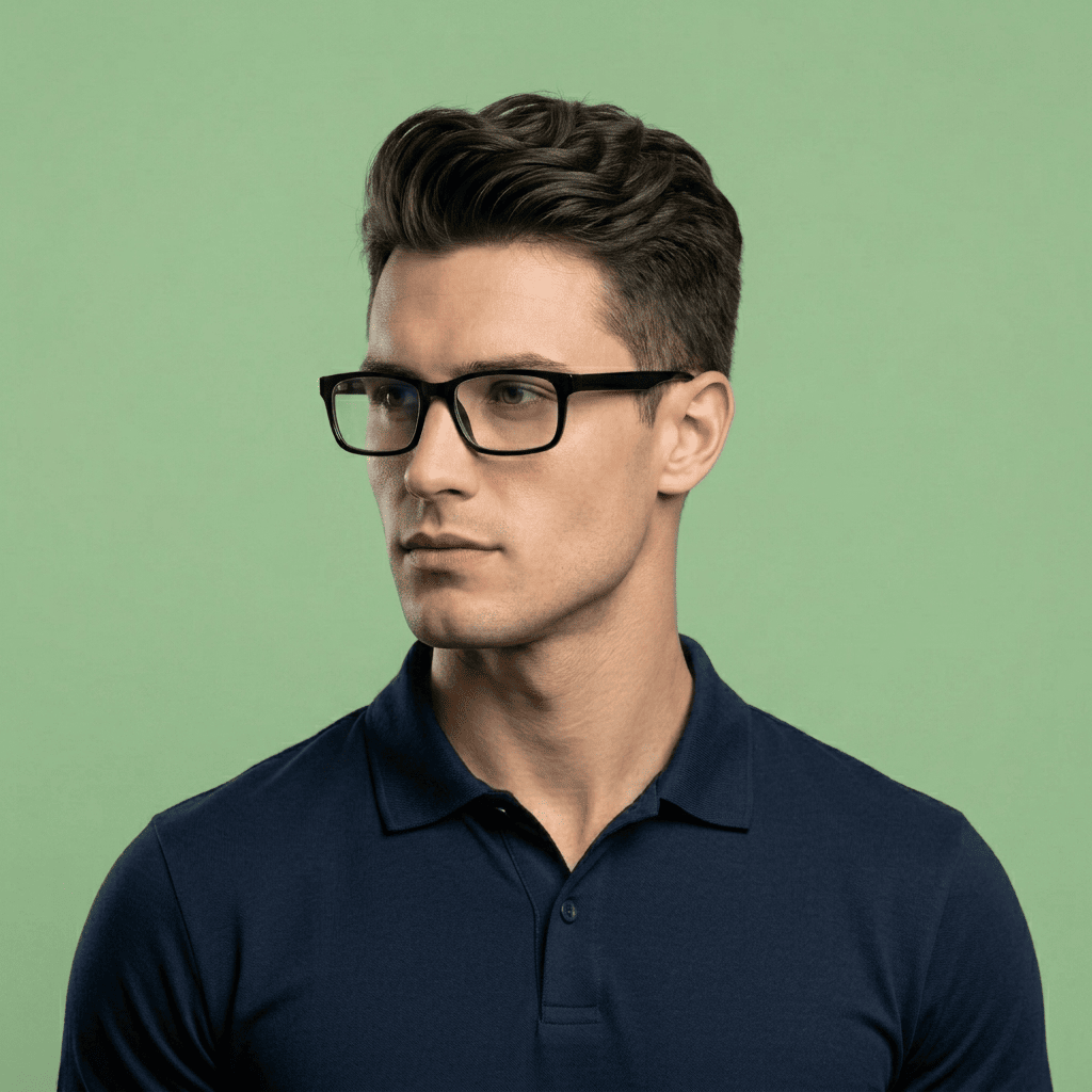 Black Rectangle Frames for Men