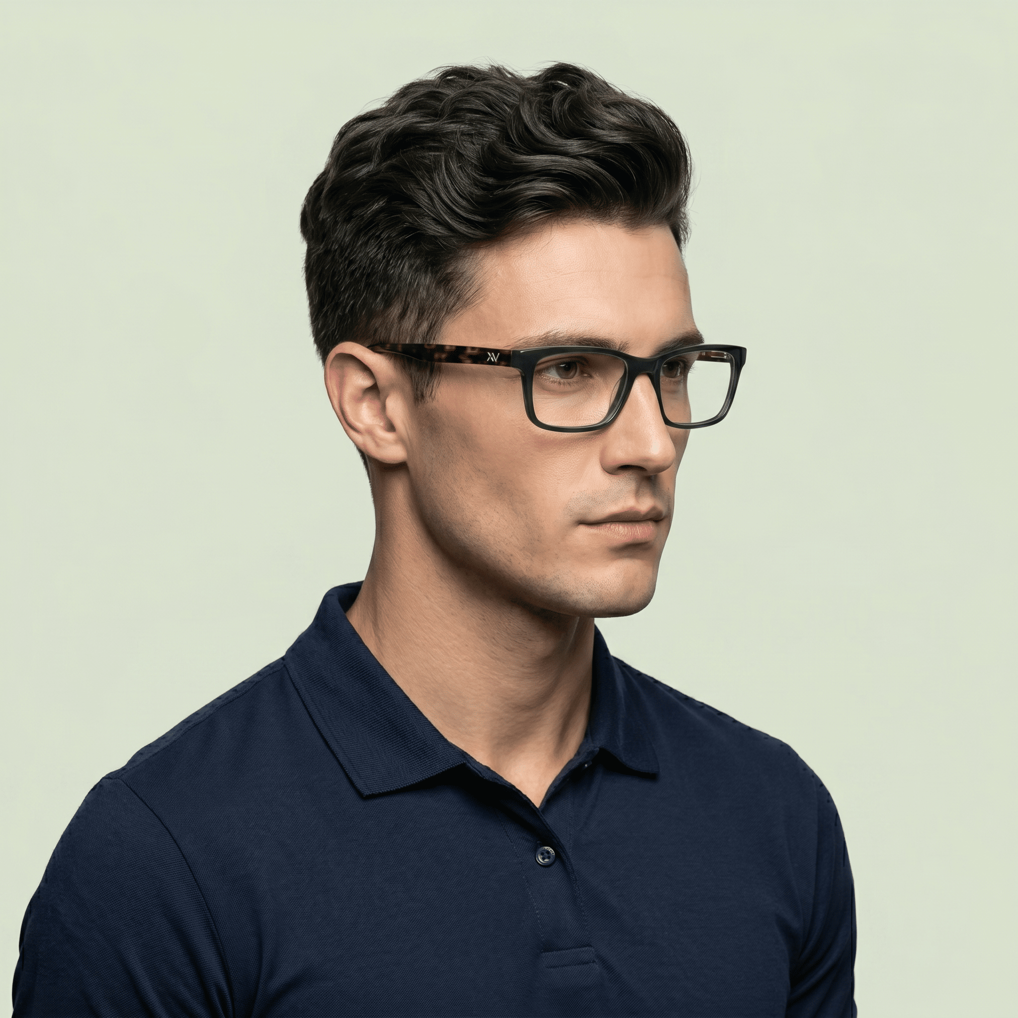 Green Rectangle Frames for Men