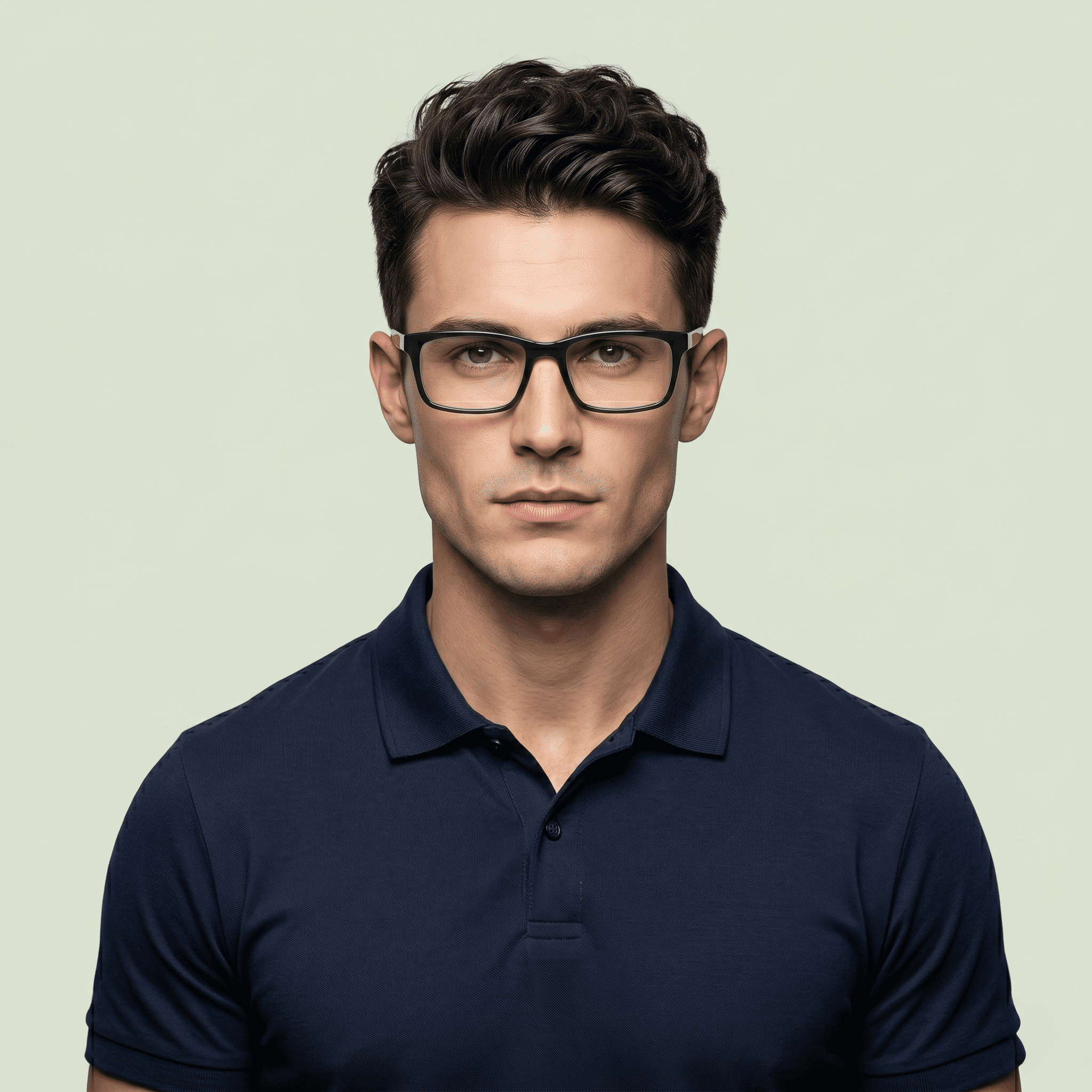 Green Rectangle Frames for Men