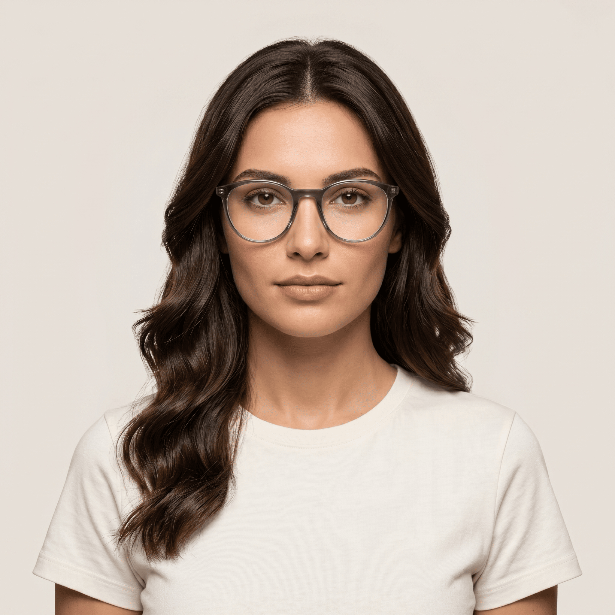 Grey Round Frames for Women