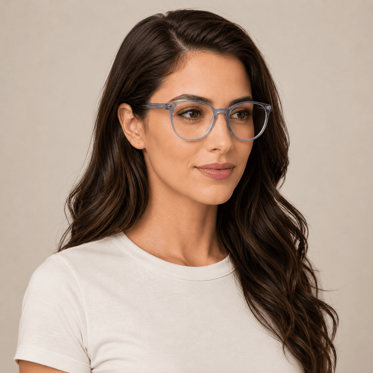 Teal Blue Round Frames for Women